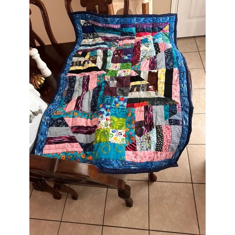 Handmade Reversible Scrappy Patchwork Quilt